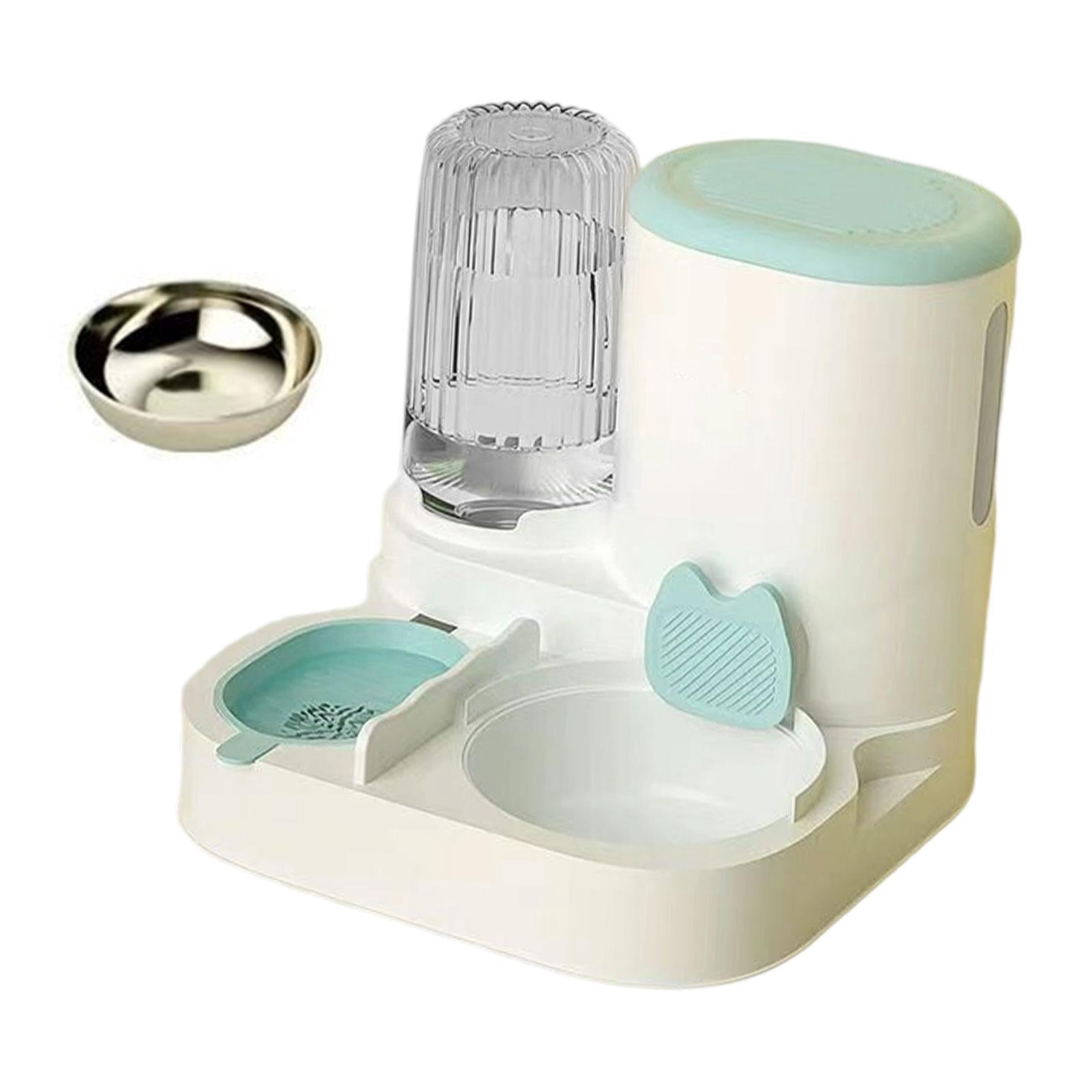 Serenable Automatic Cat Feeder and Water Dispenser Automatic Pet Feeder Compact Pet Supplies Travel Supply Food feed Dog Bowl for Puppy blue