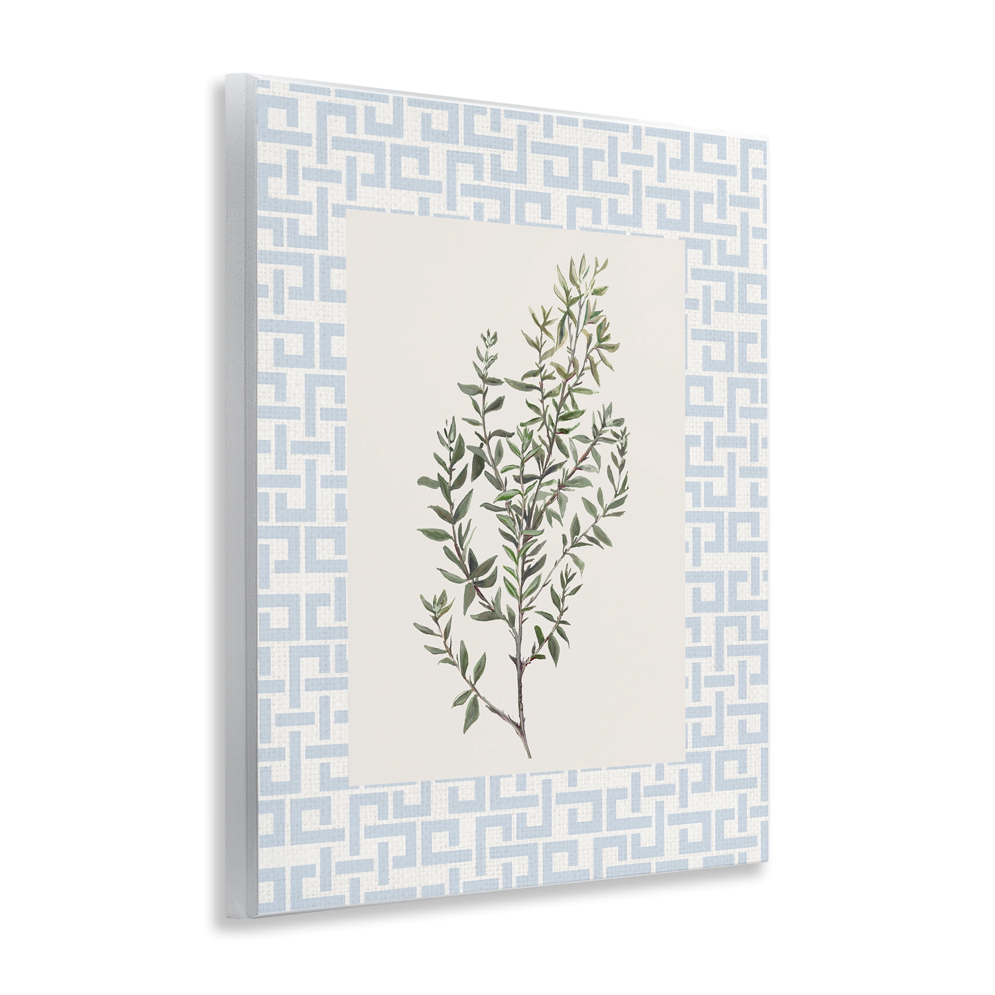 Stupell Industries Leafy Herb on Geometric Wall Plaque Art, design by Diannart