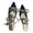 Black, variant on huanledash 1 Pair Women Sandals Bow Rhinestones Ladies Strappy Stiletto High Heels Sandals for Party