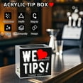 thumbnail image 3 of Threns Acrylic Tip Jar Lightweight and Sturdy 6×4×5 Inch Visible Tip Suggestion Ballot Box for Bar Restaurant Music Performance, 3 of 11
