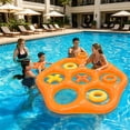 thumbnail image 3 of BZPIZ Giant Tic Tac Toe Game & Pool Toys Hexagonal Inflatable Ring Toss Game Jumbo Floating Swimming Pool Game for Adults Teens Family, Backyard, Beach Activity Set Summer Pool Party Water Toys, 3 of 6
