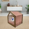thumbnail image 3 of East Pet House, Big Circles and Squares Curvy Lines Starry Tile Symmetrical Traditional Design, Outdoor & Indoor Portable Dog Kennel with Pillow and Cover, 5 Sizes, Scarlet Lavender, by Ambesonne, 3 of 5