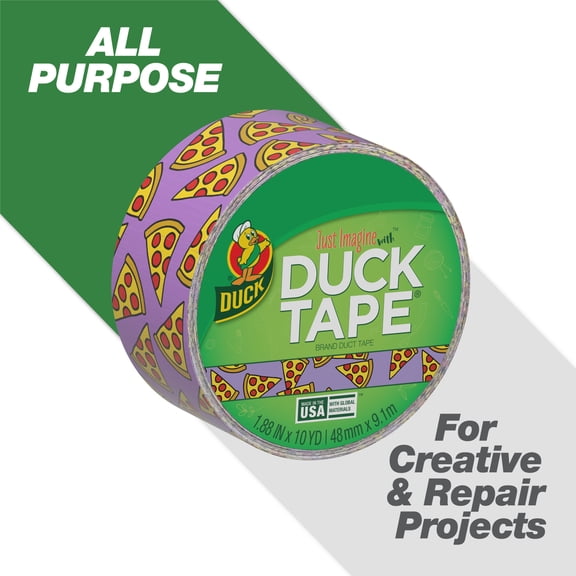 Printed Duck Tape Brand Duct Tape, 1.88 in. x 10 yd., Pizza