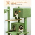 thumbnail image 4 of Cat Tree for Large Cats with Large Top Perch [.&#&#=cm] MultiLevel Tower for Cats with Sleeping Bag Cat Shelves with Scratching Posts and Condos Houses Sleeping Tr, 4 of 7