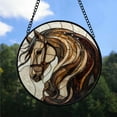 thumbnail image 2 of Classic Christmas Gift - Horse Christmas Stained Glass Hanging Ornament - Modern Tree Decor, Christmas Gift for Mom, Dad, Friends, Family, 2 of 3