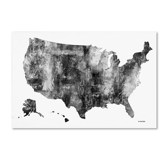 Trademark Fine Art " Map BG-1" Canvas Art by Marlene Watson