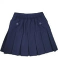 thumbnail image 4 of Girls Elastic Waist A-Line School Uniform Skort Scooter Skirt Kids Pleated Skirt Sizes 8, Navy, 4 of 5
