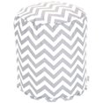 thumbnail image 1 of Majestic Home Goods Chevron Pouf, Small, Gray, 1 of 5