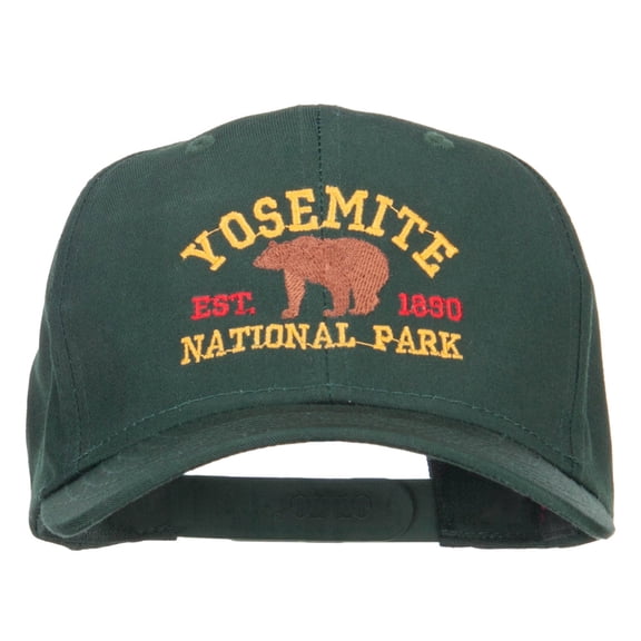 Yosemite National Park Gold Embroidered Cap - Dark Green OSFM