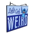 thumbnail image 3 of Disney Lilo & Stitch "Let's Get Weird" Reversible Hanging Sign Wall Art, 3 of 8