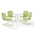 thumbnail image 2 of Crosley Furniture Azalea 5Pc Round Retro Outdoor Dining Set in Key Lime/White, 2 of 10