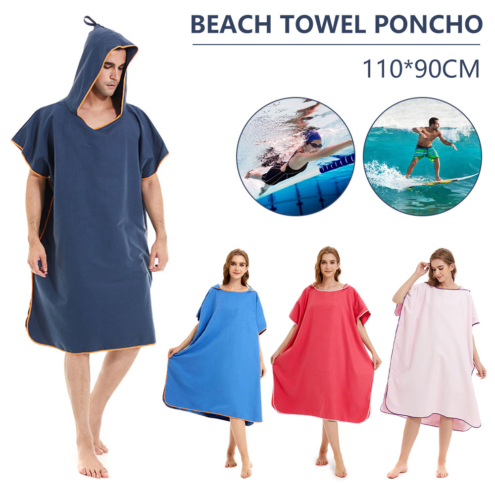 Buy Willstar Hooded Quick Dry Bathrobe Beach Robe Poncho Wetsuit