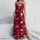 thumbnail image 1 of TaTaai Women‘s Valentine Nightgown, V-Neck Sleeveless Slit Slip Dress, Floral Printed Satin Loungewear, Summer Sleepwear Pajama Dress Gift, 1 of 8