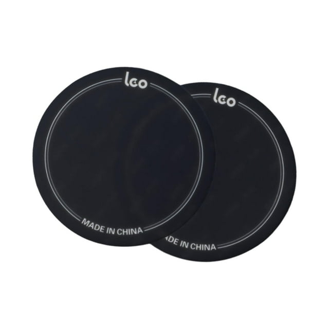 2 Pieces Bass Drum Patches Practice Pads Easy and Quick Installation Protective black 9.6cm