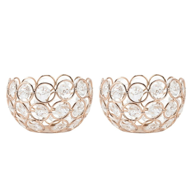 Portavelas redondos de Metal y cristal, Base antideslizante, decoración sencilla y elegante para fiesta, regalos de decoración para el hogar y la Oficina, 2 uds.