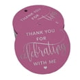 thumbnail image 1 of Inkdotpot Silver Foil Paper Hang Tags Thank You For Celebrating With Me Birthday Favor Tags 50 Pieces, 1 of 6