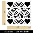 thumbnail image 2 of Hearts Rainbow Background Self-Inking Rubber Stamp Ink Stamper - Red Ink - Small 1 Inch, 2 of 7