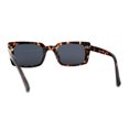 thumbnail image 4 of Womens Narrow Rectangular Dad Shade Hipster Sunglasses Tortoise Black, 4 of 4
