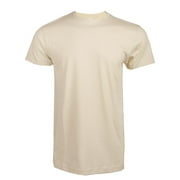 Radyan Men's Crew Ultra Soft Plain Short-Sleeve Adult Value T-Shirts, Pack of 1, Dust