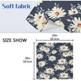 thumbnail image 3 of GZHJMY Soft Reusable Satin Table Decorative Napkins,20x20InX1 PCSArt Daisy,Family Dinner Wedding Banquet, Cocktail Party, Kitchen,Birthday Party, 3 of 7