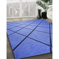 thumbnail image 3 of Ahgly Company Machine Washable Indoor Square Transitional Sky Blue Area Rugs, 7' Square, 3 of 7