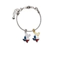 thumbnail image 3 of Delight Jewelry Silver-tone Translucent Texas - Lone Star - Silver-tone Rope Charm Bead Dangle with Mini 2025, 3 of 4