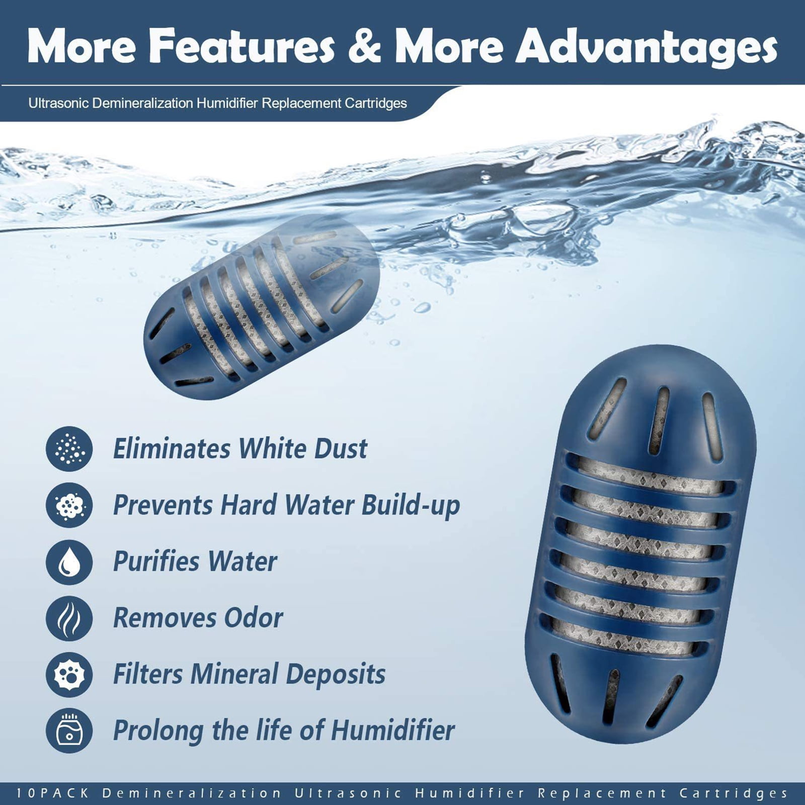 RAPOBRIX 10/12 Pcs Ultrasonic Humidifier Demineralization Filter - Fish Tank Cleaner for Humidifiers