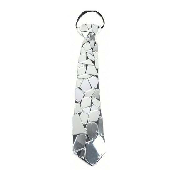 Elegant Shimmering Rhinestones Necktie Adjustable Tie for Adult Unisex Nightclub Necklace Fashion Evening Party Props