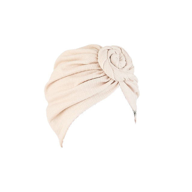Minnieouse Hijab musulmán de estilo Simple con nudo de turbante, gorro cruzado con cubierta étnica, diadema de Color sólido, accesorios para pérdida de Sombreros Beige Minnieouse AP011271-04B