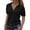 Black, variant on yunLCZ Casual Tops Discounted New Women's Casual V Neck Solid Color Lapel Short Sleeved Shirt Everyday wear simple women's T-shirts
