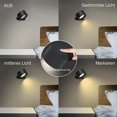 thumbnail image 5 of Vägglampa LED Vägglampa Uppladdningsbart Batteri Vägglampa med 3 Färglägen 3 Ljusstyrkenivåer, 360° Rotera Magnetisk Kula Touch Control, Inomhus, 5 of 5