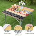 thumbnail image 4 of Vibrant floral pattern stretchable table cover, designed for square dining tables and outdoor patio settings, 4 of 6