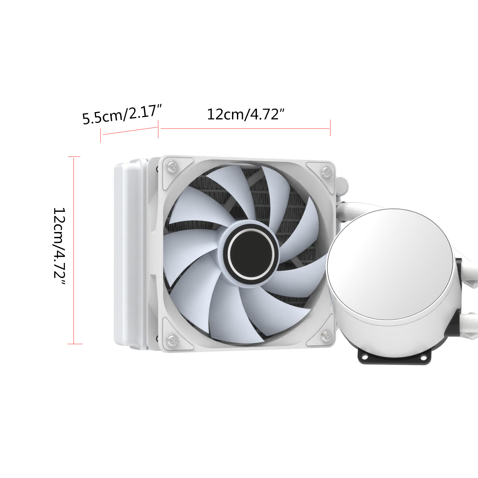 Copper Aluminum CPU Liquid Cooler RGB CPU Water Cooler PWM & CPU Liquid Cooler Good Heat Dissipation