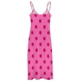 thumbnail image 6 of Large Dark Hot Pink Polka Dots on Light Hot Pink Sleeveless Dress dresses for womens dresses ladies summer, 6 of 6