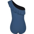 thumbnail image 6 of Mycoco Womens One Piece Swimsuits One Shoulder Ruched Ruffle Monokini Bathing Suits, 6 of 6
