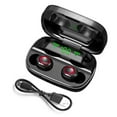 thumbnail image 3 of Bluetooth Headphones Wireless Earbuds 80hrs Playtime Wireless Charging Case Digital Display Sports Ear Buds with Earhook Deep Bass IPX7 Waterproof Over-Ear Earphones for TV Phone Laptop - Black, 3 of 9
