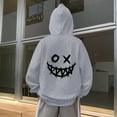 thumbnail image 4 of SonxaHe Big Boy's Hoodie Fleece Cartoon Graphic Hooded Top with Pocket Streetwear Sports Active Hoodie for Kids Gray,Size 13-14, 4 of 8