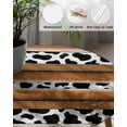 thumbnail image 3 of Mexico Animals Black White Cow Skin Stripes Fitted Round Tablecloths Elastic Edged Table Covers 36"-44",Brown Texture Waterproof Dining Room Table Cloth for Kitchen Holiday Party Tables Decor, 3 of 6