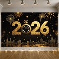 thumbnail image 6 of Golden Theme New Year Banner Elegant Design Countdown Clock Balloon Decoration for Party Celebration Event, 6 of 9