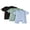Black Blue Green, variant on BemeyourBBs 3 Pack Newborn Baby Boy Girl Summer Clothes Rib Knit Romper Infant Solid Color Crew Neck Short Sleeve Jumpsuit One Piece Outfits