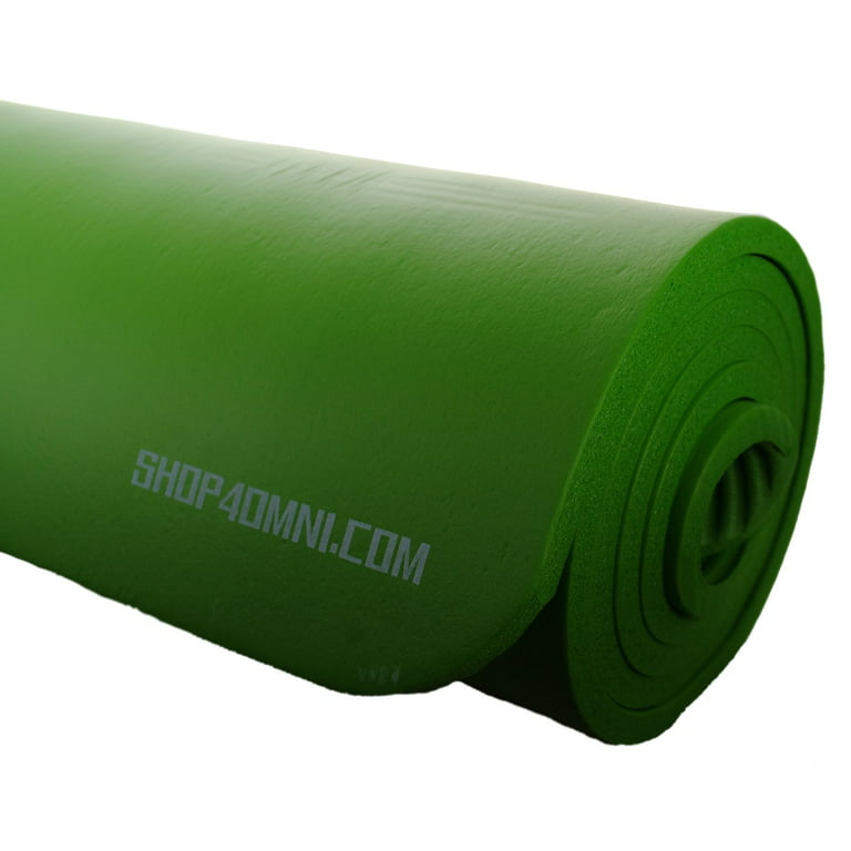 Shop4Omni Yoga mat 72 X 24 - Extra Thick Exercise Mat - with Carrying  Strap for Travel (Lime Green) 