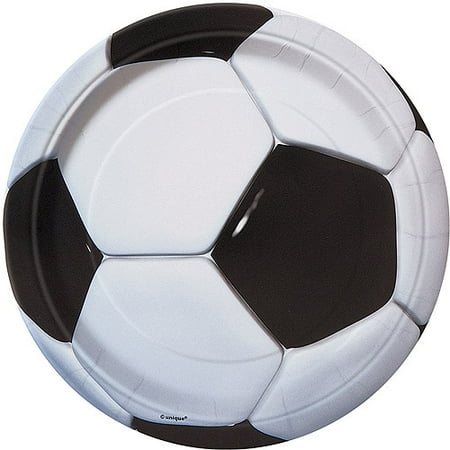 - Soccer Paper Dessert Plates, 7in, 8ct