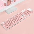thumbnail image 3 of Ergonomic 2.4GHz Wireless Keyboard and Mouse Combo with Round Suspension Keycaps - Low Noise, 104 Keys, USB Interface, Compatible with Windows XP/7/10 Laptops & Desktops - Stylish Design for, 3 of 4