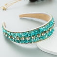 thumbnail image 1 of Fashionable Wide Band Turquoise Rhinestone Hair Headband For Elegant Boho Daily Wear, 1 of 3