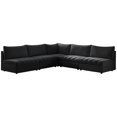 thumbnail image 2 of Meridian Furniture Jacob Black Velvet Modular Sectional, 2 of 10