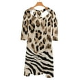 thumbnail image 6 of Leopard Zebra Mixed Print Fabric Dress Summer Dresses Woman Street Style Big Size Casual Dress, 6 of 9