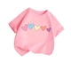 thumbnail image 1 of Blusas y camisas de manga corta con cuello redondo para niños pequeños, camisetas de moda con estampado de cuello redondo, blusa de manga corta para niña, 1 of 2