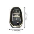 thumbnail image 6 of Unique Bargains Silicone for Smart Key Fob Case Cover for Peugeot 2008 2020-2021 Key Fob Shell Protector Keyless Black, 6 of 6