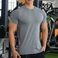 thumbnail image 2 of hotojiny Shirt Men Soft Breathable Crewneck Muscle Slim T Shirt Stretchy Short Sleeve Athletic Gym Workout Tee, 2 of 6