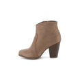 thumbnail image 2 of JOURNEE COLLECTION Womens Brown Cushioned Link Round Toe Block Heel Zip-Up Booties 7.5, 2 of 4
